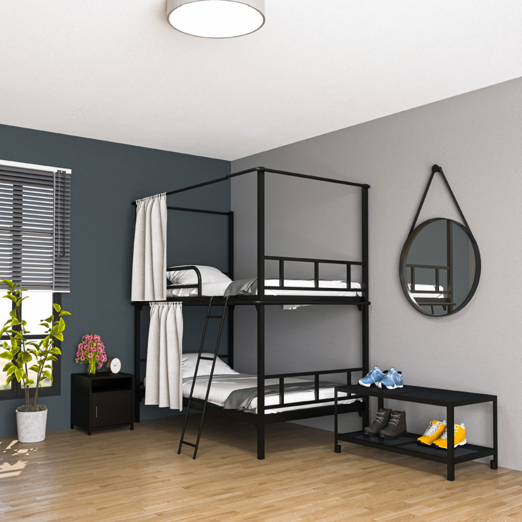 Steel Bed black